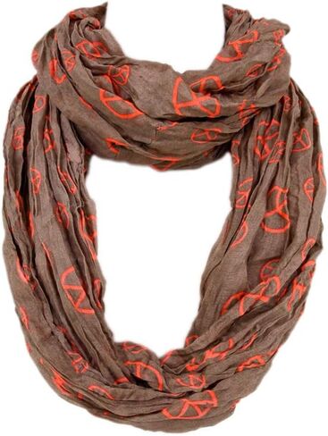 TrendsBlue Premium Peace Sign Infinity Loop Fashion Scarf in Kuwait