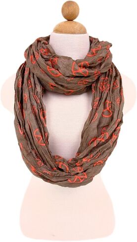 TrendsBlue Premium Peace Sign Infinity Loop Fashion Scarf in Kuwait