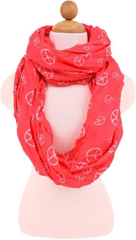 TrendsBlue Premium Peace Sign Infinity Loop Fashion Scarf in Kuwait