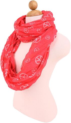 TrendsBlue Premium Peace Sign Infinity Loop Fashion Scarf in Kuwait