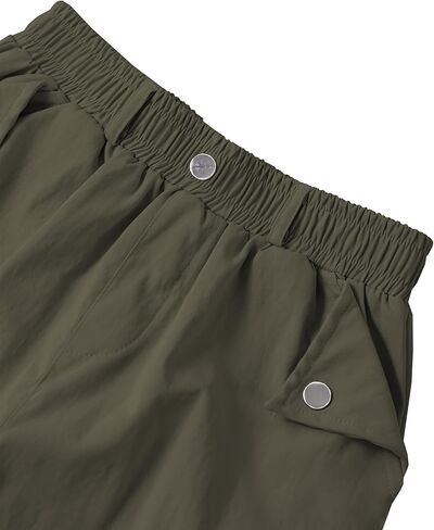 Girls Cargo Pants Elastic Waist Drawstring Hiking Dance Wide Leg with Pockets in Kuwait