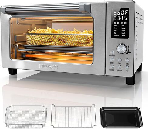 NUWAVE BRAVO PRO CENENTER AIR FRYER COMBO COMBO ، 2025 جديد ومحسّن ، 10 في 1 ، 50 ° -450 درجة فهرنه in Kuwait