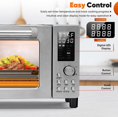NUWAVE BRAVO PRO CENENTER AIR FRYER COMBO COMBO ، 2025 جديد ومحسّن ، 10 في 1 ، 50 ° -450 درجة فهرنه in Kuwait