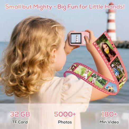 Digital Camera for Kids, WITYEAH 48MP FHD 1080P Point and Shoot Digital Cameras with 16X Zoom Anti-Shake, Compact Portable Cameras for Photography, for Boys Girls Teens Beginners,Khaki in Saudi Arabia