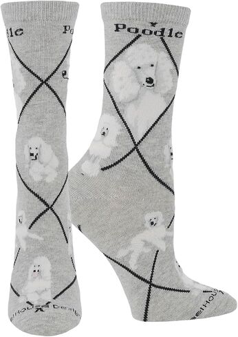 White Poodle Socks and Black Poodle Socks for Women Gift for Dog Lovers in Kuwait