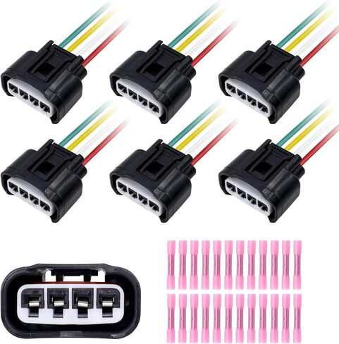 645-940 Ignition Coil Connector Compatible with Chevrolet Prizm Hummer H3 Lexus ES300 Pontiac Vibe Scion TC XB XD Toyota 4Runner Avalon Camry Celica Corolla FJ Cruiser Hiace Highlander Hilux in Saudi Arabia