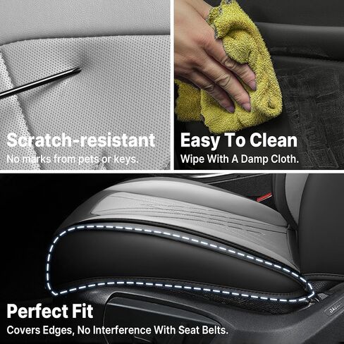 Seat Covers for Kia Sorento 2003-2025, Premium Leather Car Seat Protector, Waterproof, Airbag-Compatible & Durable Auto Interior Protection(5 Seats, Black&White, Standard) in Saudi Arabia