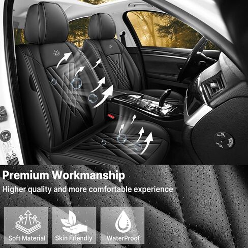 Seat Covers for Kia Sorento 2003-2025, Premium Leather Car Seat Protector, Waterproof, Airbag-Compatible & Durable Auto Interior Protection(5 Seats, Black&White, Standard) in Saudi Arabia