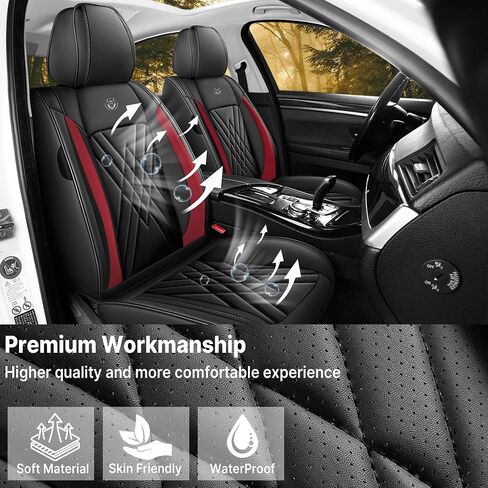 Seat Covers for Kia Sorento 2003-2025, Premium Leather Car Seat Protector, Waterproof, Airbag-Compatible & Durable Auto Interior Protection(5 Seats, Black&White, Standard) in Saudi Arabia