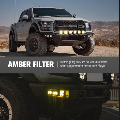 LIGHTFOX LED القرون الخفيفة المستديرة، 7053LM 5 بوصة LED القرون الطرق الوعرة ضوء القيادة مع العنبر DRL لتبديل بقعة شعاع التحرير والسرد شعاع، IP68 أضواء القيادة على الطرق الوعرة مطلق النار للشاحنات جيب ATV UTV بيك اب in Saudi Arabia