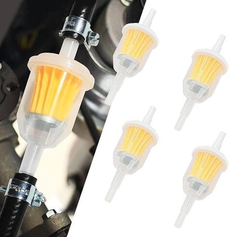 2 PCS Inline Fuel Filter, 1/4" and 5/16" Fuel Filter, Gas In Line Fuel Filters with Magnet for Lawn Mower, Small Engine, Motorcycle, Snowmobiles, Tractors, Car Accessories in Kuwait