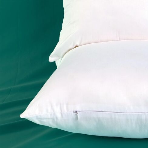 Extra Thick and Full Set of 2 Ultra Plump Cotton Fabric Throw Pillow Inserts, Filler for Decorative Cushion Cover, 18 X 18 Inches, There are Multiple Sizes to Choose from in Saudi Arabia