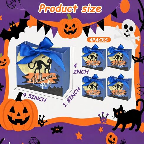 Nimbbex 24Pack Small Christmas Gift Bags,6 Designs Mini Xmas Gift Bags,5.1 * 4.5 * 2.2 Inch Christmas Goodie Bags with Ribbon,Christmas Bags for Gifts,Candy,Treat,Holiday,Eve in Saudi Arabia