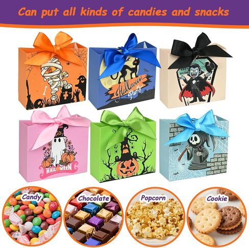 Nimbbex 24Pack Small Christmas Gift Bags,6 Designs Mini Xmas Gift Bags,5.1 * 4.5 * 2.2 Inch Christmas Goodie Bags with Ribbon,Christmas Bags for Gifts,Candy,Treat,Holiday,Eve in Saudi Arabia