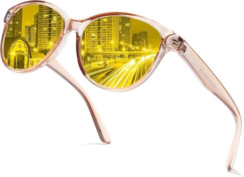 LVIOE Night Vision Glasses for Driving Women Men Yellow Glasses for Night Driving Anti Glare Polarized N8091 in Saudi Arabia