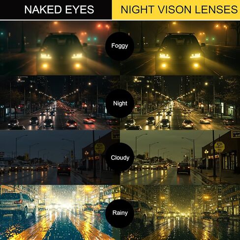 LVIOE Night Vision Glasses for Driving Women Men Yellow Glasses for Night Driving Anti Glare Polarized N8091 in Saudi Arabia