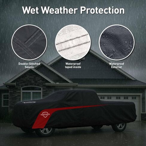 Ultimum Lite Truck Cover for 2014-2019 Chevrolet Silverado 1500 Pickup Crew Cab 5.8 ft Bed with Zipper Breathable All Weather Protection Scratch, Dust, Sun, Snow, Rain Protection Indoor Outdoor Black in Kuwait