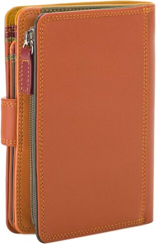 mywalit Medium Snap Leather Wallet | 9 Card Slots | ID Window & Zip Coin Pocket | Jamaica | Stylish & Compact Accessory for Men & Women | Perfect for Everyday Use in Saudi Arabia
