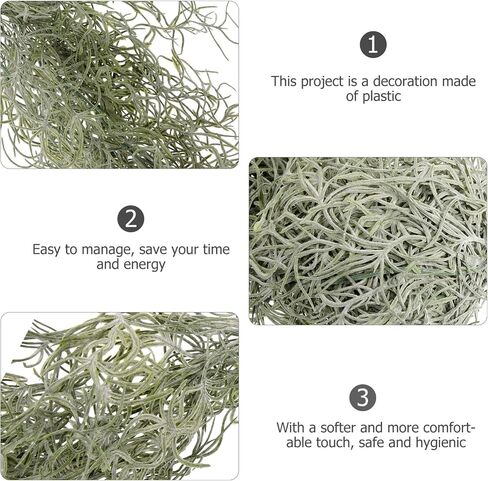 36 Inch Hanging Moss Decor - 1 Pcs Fake Moss - Artificial Plastic Spanish Dried Hanging Vine for Potted Plants Crafts Green Vines in Saudi Arabia