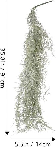 36 Inch Hanging Moss Decor - 1 Pcs Fake Moss - Artificial Plastic Spanish Dried Hanging Vine for Potted Plants Crafts Green Vines in Saudi Arabia