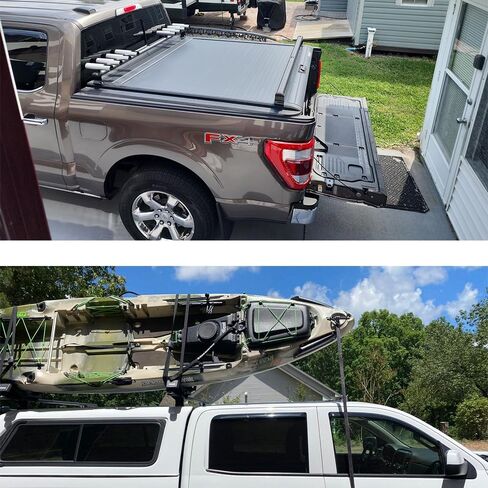 60 "بيك اب العارضة شاحنة توبر سلم رف العربة شل سقف الرف لشاحنة مقطورة فان غطاء الرف - الألومنيوم الأسود in Kuwait