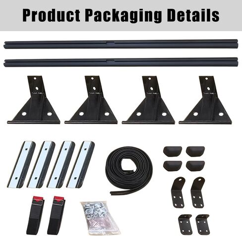 60 "بيك اب العارضة شاحنة توبر سلم رف العربة شل سقف الرف لشاحنة مقطورة فان غطاء الرف - الألومنيوم الأسود in Kuwait