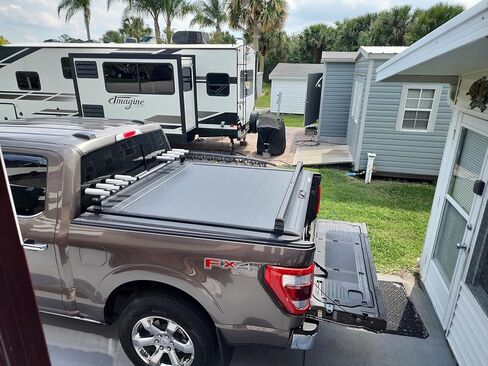 60 "بيك اب العارضة شاحنة توبر سلم رف العربة شل سقف الرف لشاحنة مقطورة فان غطاء الرف - الألومنيوم الأسود in Kuwait