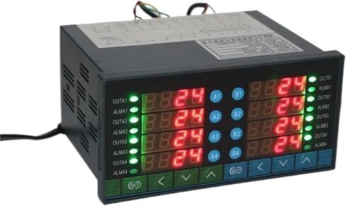 8 Channels Digital Thermostat Multifuncion 8 Ways PT100 Temperature Controller Measure Multi Points can Connect with 8 sensors(SSR Output Version) in Saudi Arabia