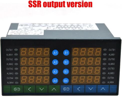 8 Channels Digital Thermostat Multifuncion 8 Ways PT100 Temperature Controller Measure Multi Points can Connect with 8 sensors(SSR Output Version) in Saudi Arabia