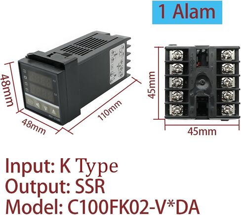 REX-C100 PID Intelligent Temperature Controller Universal REX-C100 Thermostat SSR Relay Output Universal K PT100 J Type Input(K Tepy SSR) in Saudi Arabia