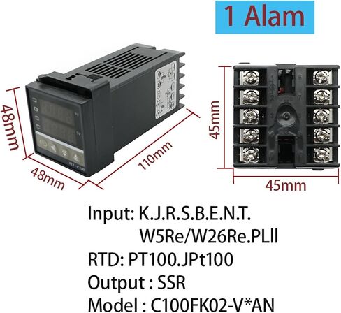 REX-C100 PID Intelligent Temperature Controller Universal REX-C100 Thermostat SSR Relay Output Universal K PT100 J Type Input(K Tepy SSR) in Saudi Arabia