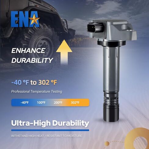 مجموعة ENA مكونة من 4 قطع ملف إشعال وقابس شرارة متوافقة مع Honda Civic 2006 2007 2008 2009 2010 2011 1.8L L4 لاستبدال UF582 30520RNAA01 5C1637 C1580 4504 7092 in Saudi Arabia