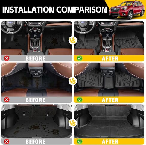 Backrest Mat for 2019-2024 Subaru Forester Cargo Liner All Weather Rear Seat Back Protector Mat for 2019 2020 2021 2022 2023 2024 Subaru Forester Accessories in Kuwait