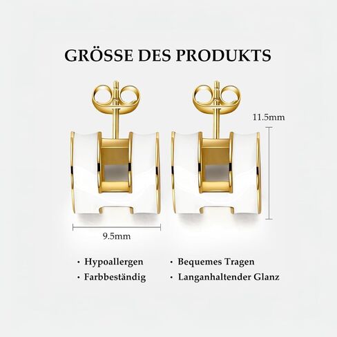 H Letter Earrings for Women 18K Gold Plated Earrings Gold Stud Earrings for Women Hypoallergenic Classic Round Letter Earring Stainless Steel Stylish Earrings Jewelry Gift for Women in Saudi Arabia