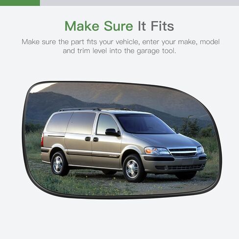 SCITOO Side View Mirror Glass Right Side Fit For 2005 For Chevy VENTURE 2005-2006 For PONTIAC MONTANA 2005-2008 For Chevy UPLANDER W/HEATED Replacement Exterior Mirror Glass in Saudi Arabia