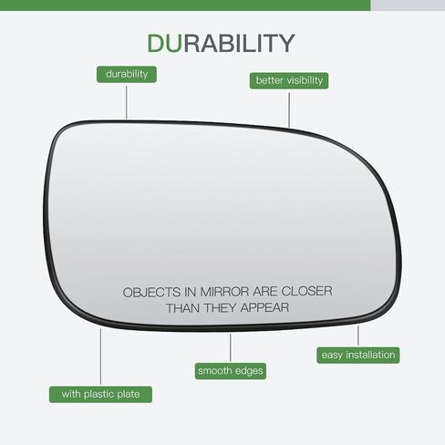 SCITOO Side View Mirror Glass Right Side Fit For 2005 For Chevy VENTURE 2005-2006 For PONTIAC MONTANA 2005-2008 For Chevy UPLANDER W/HEATED Replacement Exterior Mirror Glass in Saudi Arabia