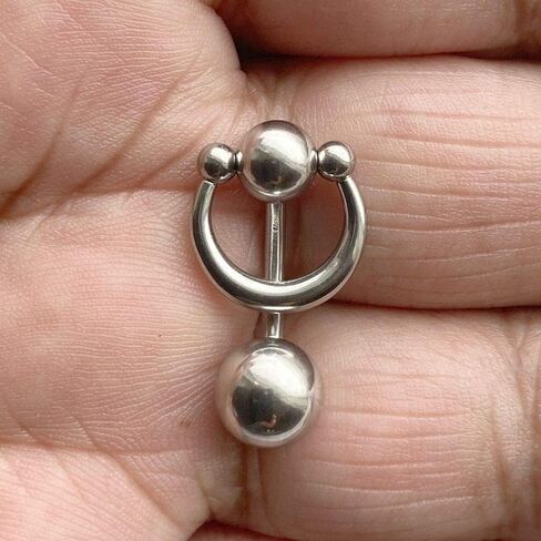 Sterilized Surgical Steel VCH CLICKER 14g Barbell w Heavy Ball. in Saudi Arabia