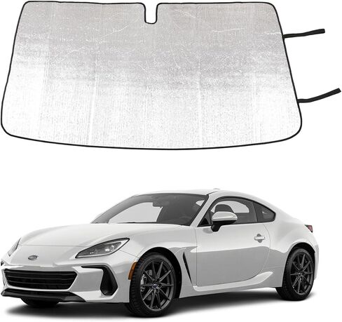 Windshield Sunshade for Subaru BRZ/Toyota 86 2012-2025 Front Window Sun Shade Foldable Reflective Sun Visor Custom Sunscreen UV Blocker Privacy Protector HeatShield Keep Your Car Cooler (Silver) in Saudi Arabia
