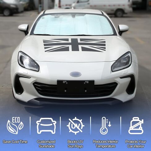 Windshield Sunshade for Subaru BRZ/Toyota 86 2012-2025 Front Window Sun Shade Foldable Reflective Sun Visor Custom Sunscreen UV Blocker Privacy Protector HeatShield Keep Your Car Cooler (Silver) in Saudi Arabia