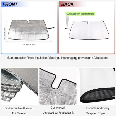 Windshield Sunshade for Subaru BRZ/Toyota 86 2012-2025 Front Window Sun Shade Foldable Reflective Sun Visor Custom Sunscreen UV Blocker Privacy Protector HeatShield Keep Your Car Cooler (Silver) in Saudi Arabia