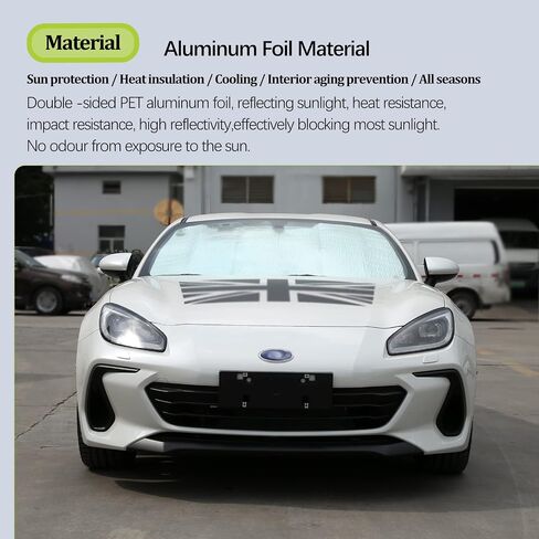 Windshield Sunshade for Subaru BRZ/Toyota 86 2012-2025 Front Window Sun Shade Foldable Reflective Sun Visor Custom Sunscreen UV Blocker Privacy Protector HeatShield Keep Your Car Cooler (Silver) in Saudi Arabia