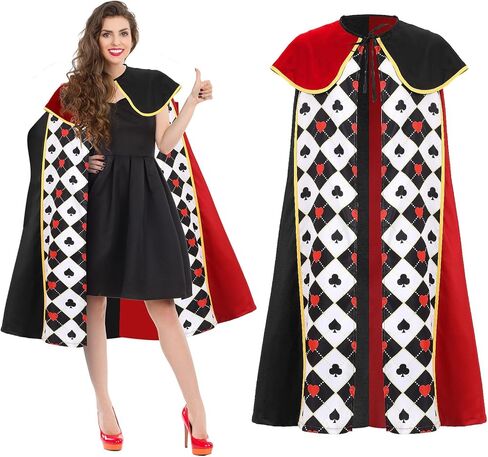 الملكة زي المرأة مع القلب كيب عزر الكرتون الأزياء الملكية لجميع القديسين حفلة تنكرية تأثيري فستان بتصميم حالم in Kuwait