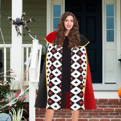 الملكة زي المرأة مع القلب كيب عزر الكرتون الأزياء الملكية لجميع القديسين حفلة تنكرية تأثيري فستان بتصميم حالم in Kuwait