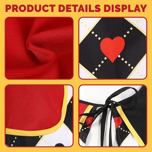 الملكة زي المرأة مع القلب كيب عزر الكرتون الأزياء الملكية لجميع القديسين حفلة تنكرية تأثيري فستان بتصميم حالم in Kuwait