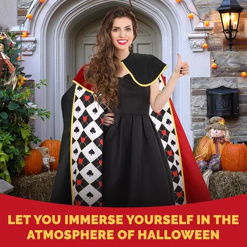 الملكة زي المرأة مع القلب كيب عزر الكرتون الأزياء الملكية لجميع القديسين حفلة تنكرية تأثيري فستان بتصميم حالم in Kuwait