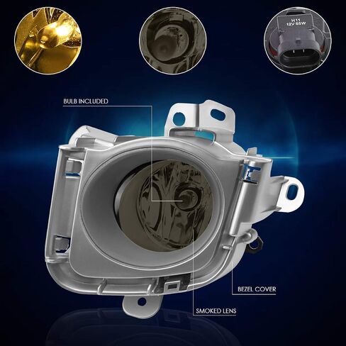 PM PERFORMOTOR Front Bumper Fog Lights+Bezel+Switch+Wiring Compatible with Prius 10-12,Smoked Lens in Saudi Arabia