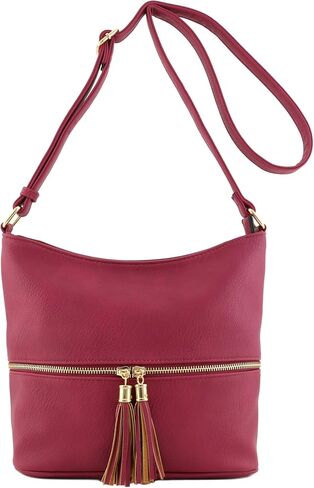 FashionPuzzle Lightweight Tassel Zipper Bucket Crossbody Bag in Saudi Arabia