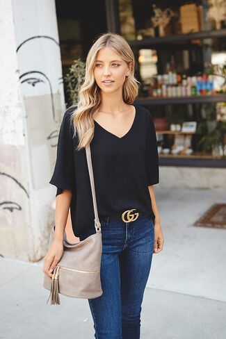 FashionPuzzle Lightweight Tassel Zipper Bucket Crossbody Bag in Saudi Arabia