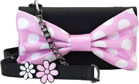 Loungefly Disney Minnie Floral Rock The Dots Clutch Crossbody Bag in Saudi Arabia