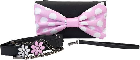 Loungefly Disney Minnie Floral Rock The Dots Clutch Crossbody Bag in Saudi Arabia